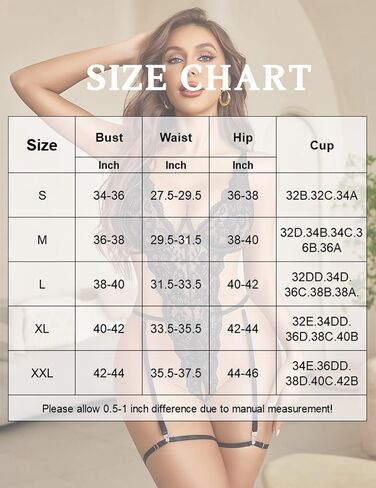 Avidlove Women Lingerie Lace Bodysuit Sexy Teddy One Piece Babydoll Lingerie Soft Deep V Nightwear in Saudi Arabia
