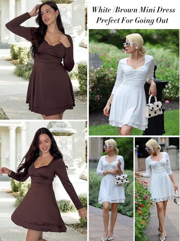 Zaful Womens Square Neck Chull Mini Dress in Saudi Arabia