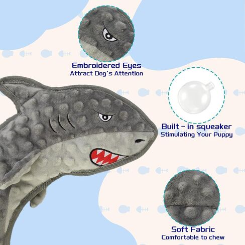 Squeaky Durable Chew Seahorse for Aggressive Dogs No-Stuffed Dog Toy Interactive Hours of Fun Keep pups Busy in Kuwait