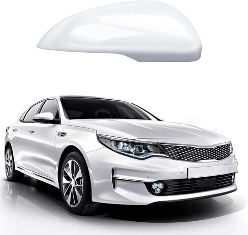 غطاء مرآة للركاب الأيمن على الجانب الأيمن من غطاء الإسكان المتوافق مع KIA K5 Optima 2016 2017 2018 2019 2020 إكسسوارات بديلة ، مقطع ، أبيض in Kuwait