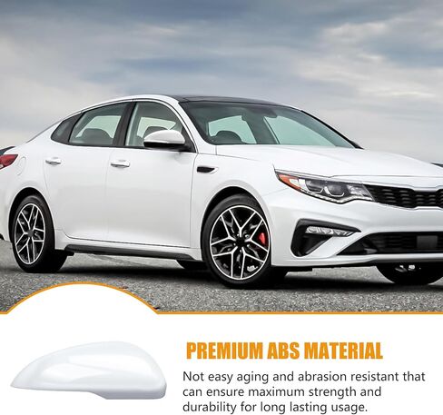 غطاء مرآة للركاب الأيمن على الجانب الأيمن من غطاء الإسكان المتوافق مع KIA K5 Optima 2016 2017 2018 2019 2020 إكسسوارات بديلة ، مقطع ، أبيض in Kuwait