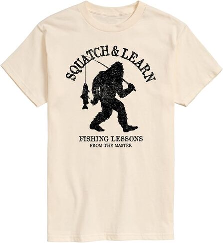 Instant Message - Squatch and Learn - Men's Short Sleeve Graphic T-Shirt in Saudi Arabia