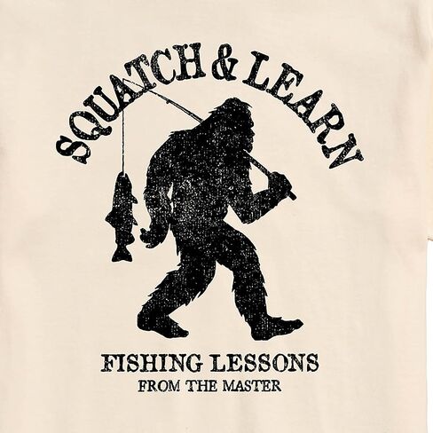 Instant Message - Squatch and Learn - Men's Short Sleeve Graphic T-Shirt in Saudi Arabia