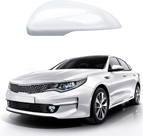 غطاء مرآة للركاب الأيمن على الجانب الأيمن من غطاء الإسكان المتوافق مع KIA K5 Optima 2016 2017 2018 2019 2020 إكسسوارات بديلة ، مقطع ، أبيض in Kuwait