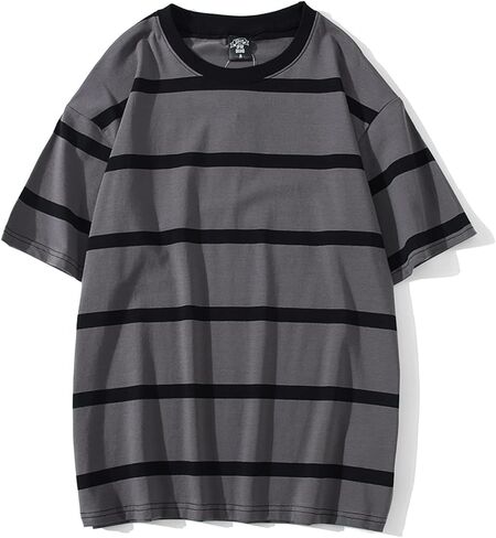 emo short sweve terts terts to women men crewneck coll block stripe tops grunge goblincore clotions goblincore in Kuwait