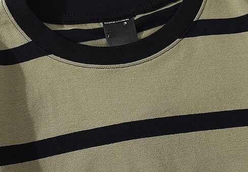 emo short sweve terts terts to women men crewneck coll block stripe tops grunge goblincore clotions goblincore in Kuwait