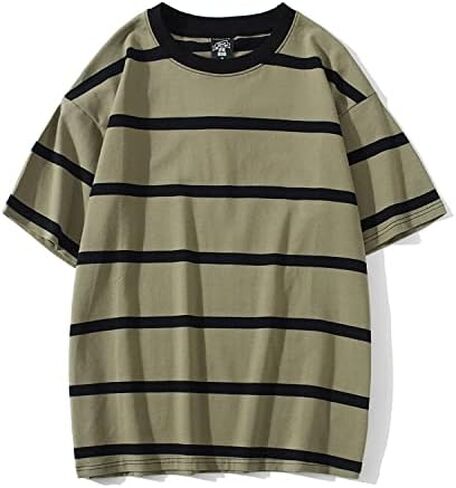 emo short sweve terts terts to women men crewneck coll block stripe tops grunge goblincore clotions goblincore in Kuwait
