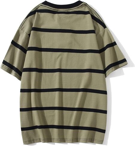 emo short sweve terts terts to women men crewneck coll block stripe tops grunge goblincore clotions goblincore in Kuwait