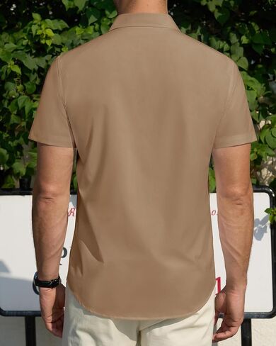 الرجال القصير/الأكمام الطويلة القمصان القمصان الزر غير الرسمي لأسفل اللباس قميص S-3XL in Kuwait