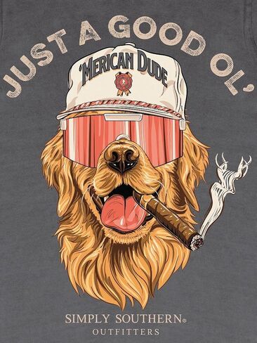Simply Southern Just A Good Ol' - Merican Dude - Lab - Cigar - Adult T-Shirt in Saudi Arabia