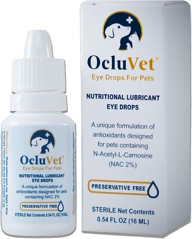 Eye Drops for Pets | Clinically Studied Antioxidants for Pets | Made in The USA | Includes 2% N-Acetyl-L-Carnosine (NAC) | 16mL - 2 Pack in Kuwait