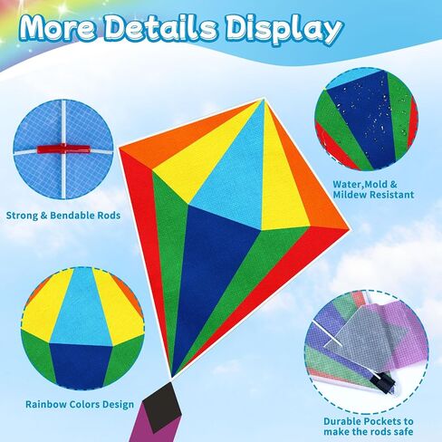 5 Pack Butterfly Kites for Kids & Adults, Beach Kites for Kids Age 4-8 8-12, Easy to Fly for Beginners, Easy to Assembled Colorful Kite for Beach Outdoor Toy Games & Family Trip in Kuwait