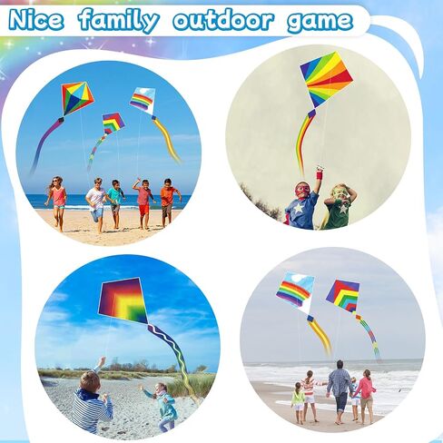 5 Pack Butterfly Kites for Kids & Adults, Beach Kites for Kids Age 4-8 8-12, Easy to Fly for Beginners, Easy to Assembled Colorful Kite for Beach Outdoor Toy Games & Family Trip in Kuwait