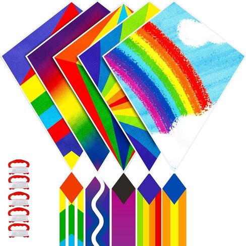 5 Pack Butterfly Kites for Kids & Adults, Beach Kites for Kids Age 4-8 8-12, Easy to Fly for Beginners, Easy to Assembled Colorful Kite for Beach Outdoor Toy Games & Family Trip in Kuwait