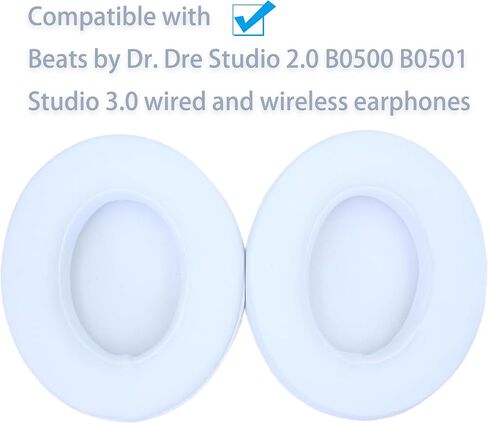 منصات الأذن البديلة المتوافقة مع Beats by Dr.Dre Studio 2.0 B0500 B0501 /Studio 3.0 سماعات اللاسلكية السلكية ، وسادات الأذن البديلة AKKIV مصنوعة من جلد البروتين ورغوة الذاكرة (بنية) in Kuwait
