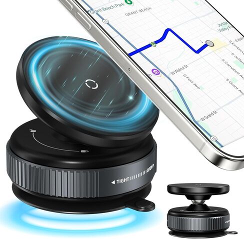 360 درجة قابلة للتعديل مكبّر كوب شفط مغناطيسي ، حامل هاتف مغناطيسي للسيارة/الصالة الرياضية/السفر/المرآة/السطح الأملس ، هاتف iPhone Android متوافق مع جميع الهواتف الذكية (رمادي) in Kuwait