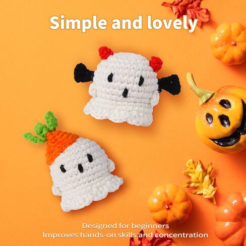 GOZATO Crochet Kit for Beginners 8PCS Crochet Animal Kit with Step-by-Step Video Tutorials and Yarns, Hook, Accessories in Kuwait