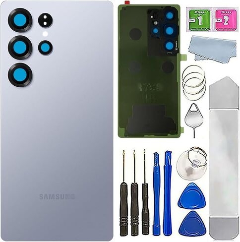 Rear Back Glass Replacement Compatible with Samsung Galaxy S25 Ultra 6.9-inches,Back Cover Waterproof Housing Door with Camera Glass Lens and Tape Parts with Reparing Toolkit (Gray) in Saudi Arabia