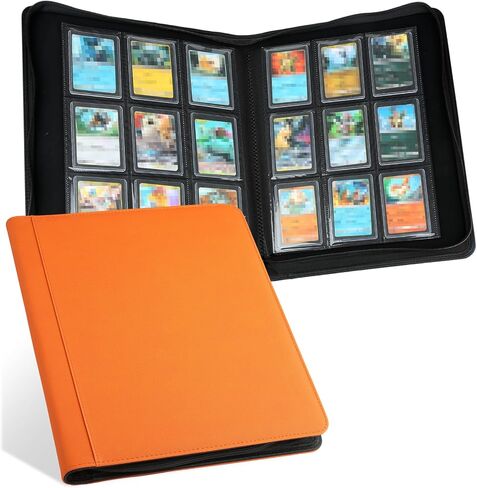 Toploader Binder ، يحتوي على 288 من Toploaders ، 9 جيب من محمل الجيب مع الأكمام ل 3 × 4 '' Toploaders ، رابط تخزين لوادر أعلى من الجيب ، رابط بطاقة التداول - الكربون الأسود in Kuwait