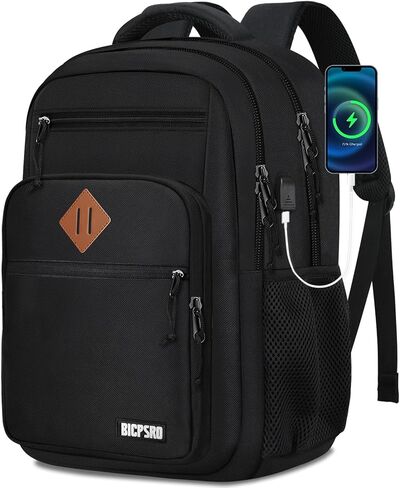 حقيبة ظهر كلاسيكية للرجال للنساء ، حقيبة ظهر للمدرسة للفتيات بوي المراهقين ، حقيبة كتب محمول 15.6 بوصة مع شاحن USB لجهاز الكمبيوتر في المدرسة الثانوية ، حزمة أجهزة الكمبيوتر ، Mochilas Para Hombres ، Gray in Kuwait