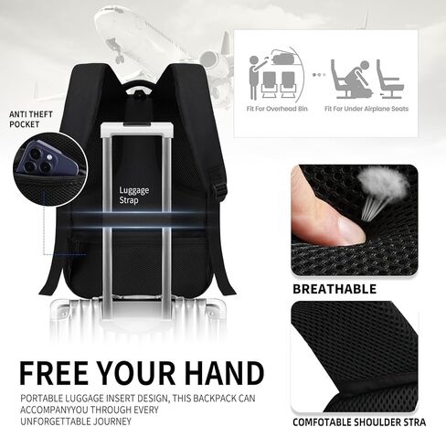 حقيبة ظهر كلاسيكية للرجال للنساء ، حقيبة ظهر للمدرسة للفتيات بوي المراهقين ، حقيبة كتب محمول 15.6 بوصة مع شاحن USB لجهاز الكمبيوتر في المدرسة الثانوية ، حزمة أجهزة الكمبيوتر ، Mochilas Para Hombres ، Gray in Kuwait