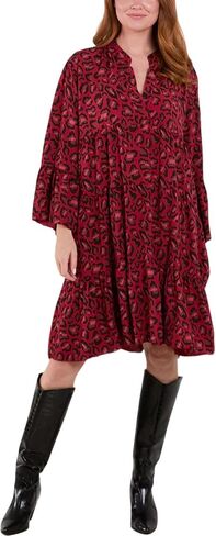 Utcoco Womens 2025 Leopard Print Summer Mini Dress Discale V الرقبة البوق in Kuwait