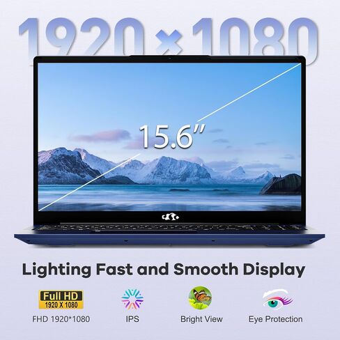 15.6" IPS FHD-Laptop, 16GB RAM 1TB SSD Intel 12 Gen 4 Core N100 (Beat to i3 1115G4 Up to 3.4GHz) Computer, Laptops with Backlit Keyboard Fingerprint laptops for Student and Home WiFi 6 BT 5.2 in Saudi Arabia