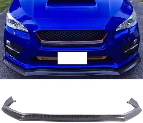 Front Bumper Lip Compatible With 2015-2017 Subaru WRX STI, 4Dr CS Style Front Lip Protector Splitter Carbon Fiber CF by IKON MOTORSPORTS, 2016 in Saudi Arabia