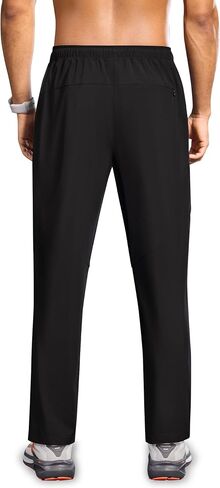 Men's Lightweight Hiking Pants Water Resistant Sweatpants Joggers with Zipper Pockets for Outdoor Workout Travel in Kuwait