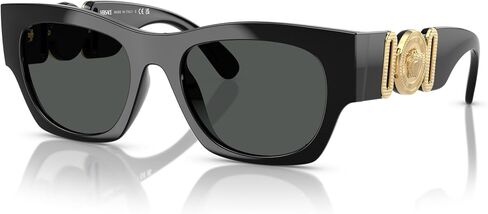 Versace Man Sunglasses Black Frame, Dark Grey Lenses, 52MM in Saudi Arabia