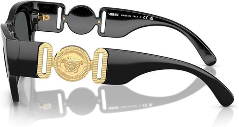 Versace Man Sunglasses Black Frame, Dark Grey Lenses, 52MM in Saudi Arabia