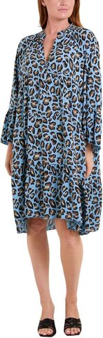 Utcoco Womens 2025 Leopard Print Summer Mini Dress Discale V الرقبة البوق in Kuwait