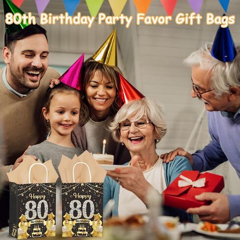50Pcs 50th Birthday Party Favors Gift Bags Bulk, Black and Gold Happy 50th Gift Candy Wrap Bags with Tissue Paper, Vintage 50th Birthday Decorations Souvenir Bag for Men Women Anniversary Supplies (50th) in Kuwait