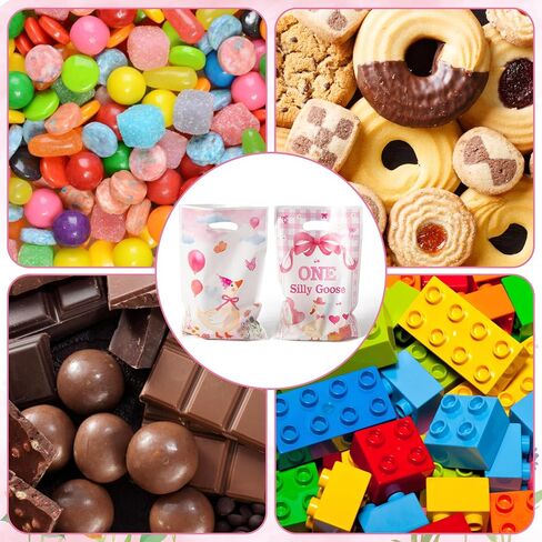 ANGOLIO 50Pcs Frog Party Favor Bags Green Frog Party Gift Bags Cute Cartoon Animals Candy Treat gift Bag plastic bags for gifts with handles for Kids Animals Frog Themed Party Decor Birthday Gift in Kuwait