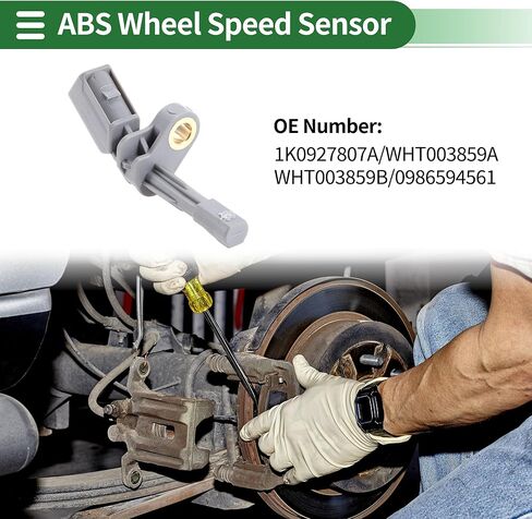 Motoforti ABS Wheel Speed Sensor Rear Left ABS Sensor Anti-Lock Braking System Sensor No.1K0927807A/WHT003859A/WHT003859B/0986594561 for Volkswagen TIGUAN in Saudi Arabia