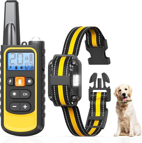 Dog Shock Collar with Remote Control - 2600ft 3 Modes Dog Training Collar, IPX7 Waterproof Dog Training Collar with Remote & LED Light, Security Lock, Flashlight, Beep Shock Collar for Dogs 8-120lbs in Saudi Arabia