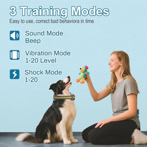 Dog Shock Collar with Remote Control - 2600ft 3 Modes Dog Training Collar, IPX7 Waterproof Dog Training Collar with Remote & LED Light, Security Lock, Flashlight, Beep Shock Collar for Dogs 8-120lbs in Saudi Arabia