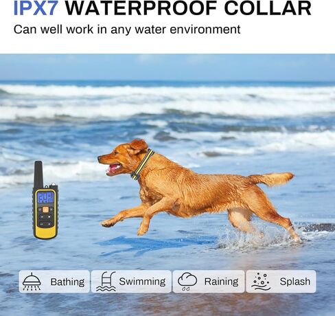 Dog Shock Collar with Remote Control - 2600ft 3 Modes Dog Training Collar, IPX7 Waterproof Dog Training Collar with Remote & LED Light, Security Lock, Flashlight, Beep Shock Collar for Dogs 8-120lbs in Saudi Arabia