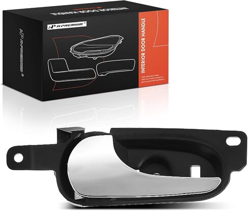 A-Premium Front or Rear Left Driver Side Interior Door Handle Compatible with Buick Lucerne 2006-2011, Black Housing with Chrome Lever, Replace# 10376564 in Saudi Arabia