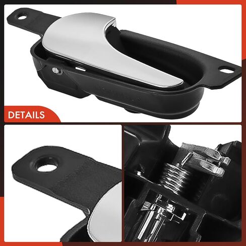 A-Premium Front or Rear Left Driver Side Interior Door Handle Compatible with Buick Lucerne 2006-2011, Black Housing with Chrome Lever, Replace# 10376564 in Saudi Arabia