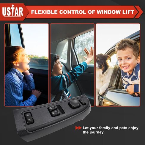 USTAR SIDE SIDE SIDE MASTER WINDOW SWITCH متوافق مع Chevy Silverado 1500 2500 3500 2003-2007 ، GMC Sierra 1500 2500 3500 2003-2007 استبدال 15883318 ، 920-023 in Saudi Arabia
