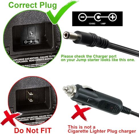 T Power 15V Charger for DeWalt DXAEPS14 1400 AMP AMP POTEK KINVERCH CAR1500 PEAK 750 JS86-UL ، JS87-UL ، JS88-ul & All Xantrex Sears Diehard 1150 950 Jump Starter AC DC Adapter Supply in Saudi Arabia