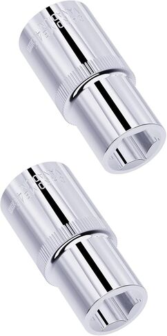 2PCS 4.5mm Shallow Socket, 1/4 Inch Drive, 6-Point, Metric, Heat Treated CR-V Steel Short Sockets, Full Polishing, 1 Inch Length in Saudi Arabia