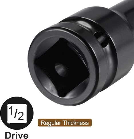 1/2 Drive by 13mm Deep Thin Wall Impact 6 Point Impact Sockets for Automotive Trucks Tractors Engines Repairing Garage Tool in Kuwait