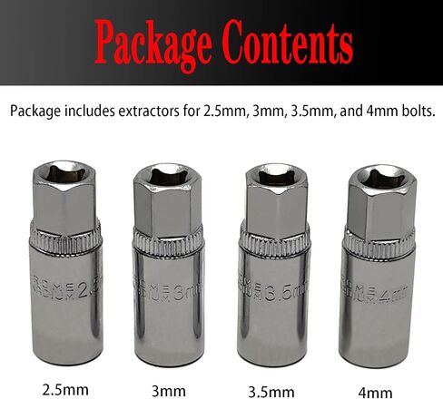 4pcs 1/2 بوصة مجموعة مستخلصات مسمار ، مقبس إزالة مسمار مكسور ، مآخذ مستحضر مسمار لإزالة البراغي المحاصرة والمكسورة بعمق ، الأزرار. in Kuwait