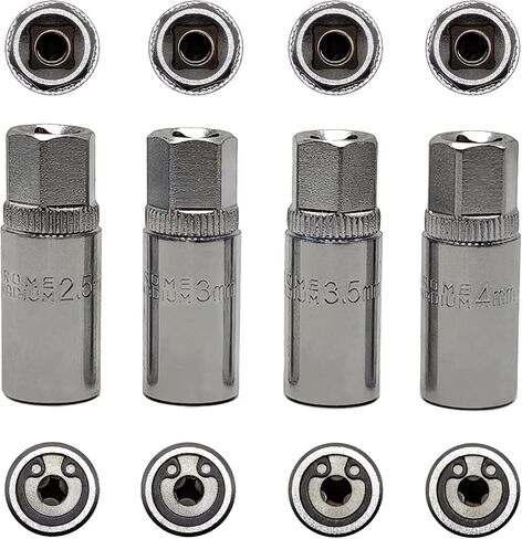 4pcs 1/2 بوصة مجموعة مستخلصات مسمار ، مقبس إزالة مسمار مكسور ، مآخذ مستحضر مسمار لإزالة البراغي المحاصرة والمكسورة بعمق ، الأزرار. in Kuwait
