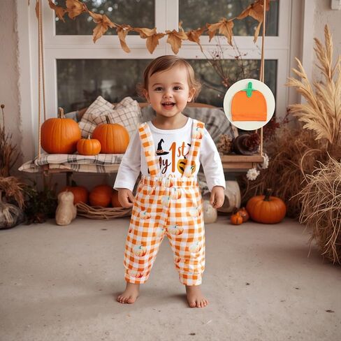مجموعة سراويل رومبير للأطفال من BemeyourBBs My First Halloween Baby Boy قبعة صغيرة in Kuwait