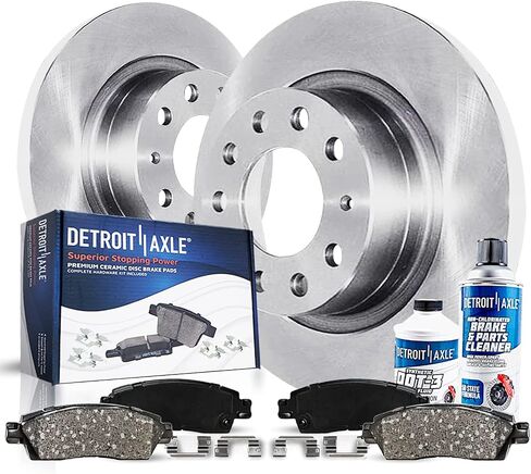 Detroit Axle - مجموعة الفرامل الخلفية لـ Audi A3 Quattro Volkswagen Jetta Rabbit Golf ، 10.24 '' بوصة دوارات الفرامل دوارات الفرامل السيراميك استبدال in Saudi Arabia
