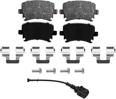 Detroit Axle - مجموعة الفرامل الخلفية لـ Audi A3 Quattro Volkswagen Jetta Rabbit Golf ، 10.24 '' بوصة دوارات الفرامل دوارات الفرامل السيراميك استبدال in Saudi Arabia