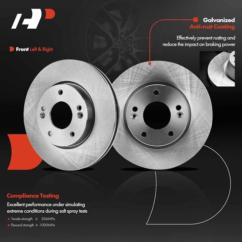 A -Premium 10.50 in (266.7mm) دوارات فرامل القرص المحفورة والاحتوارية + مجموعة منصات السيراميك المتوافقة مع Chevy و GMC و Buick و Cadillac و Oldsmobile - Models Blazer و S10 و Jimmy و Sonoma و Syclone in Saudi Arabia